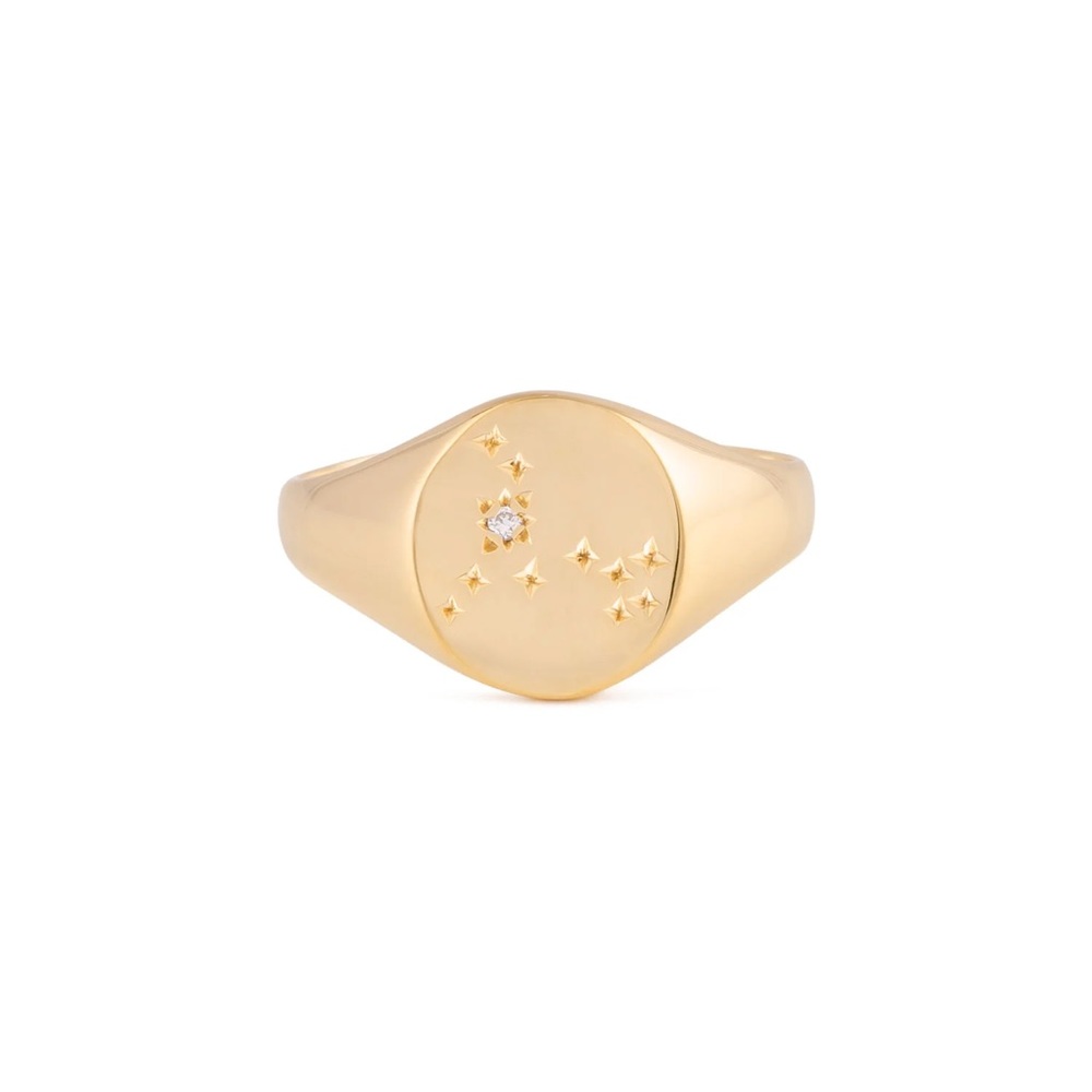 Mejuri Zodiac Pisces Signet Ring